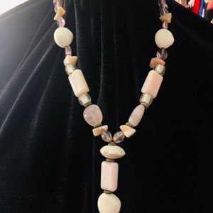 Pale Pink & Rose Quartz Necklace